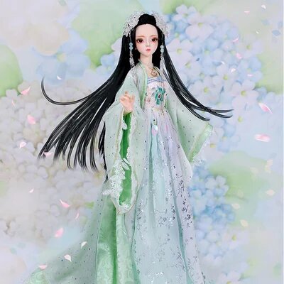 Изумрудный наряд для куклы BJD 1/3