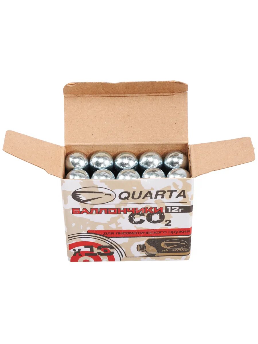 Баллончики СО2 Quarta 12 г (10 шт, для пневматики)