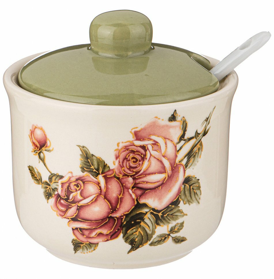 Сахарница 10 х 10 х 95 см с ложкой 300 мл Agness 