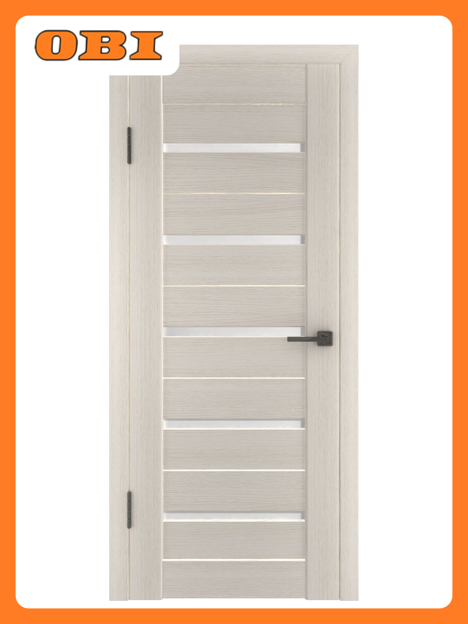 Межкомнатная дверь Глатум X7 остекленная Дуб беленый 80х200 cм