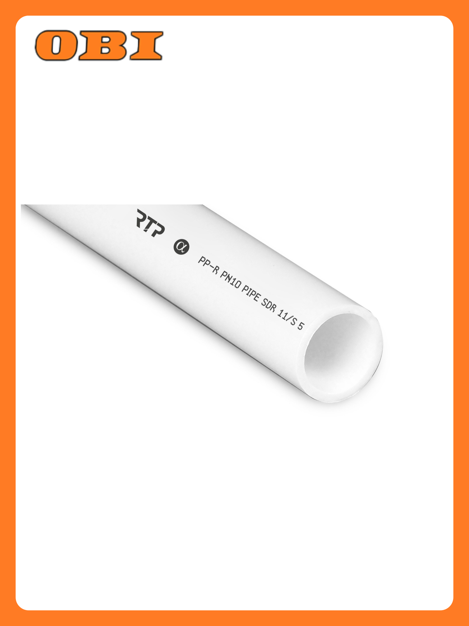 Труба PPR 20х19 PN10 2000мм белый RTP