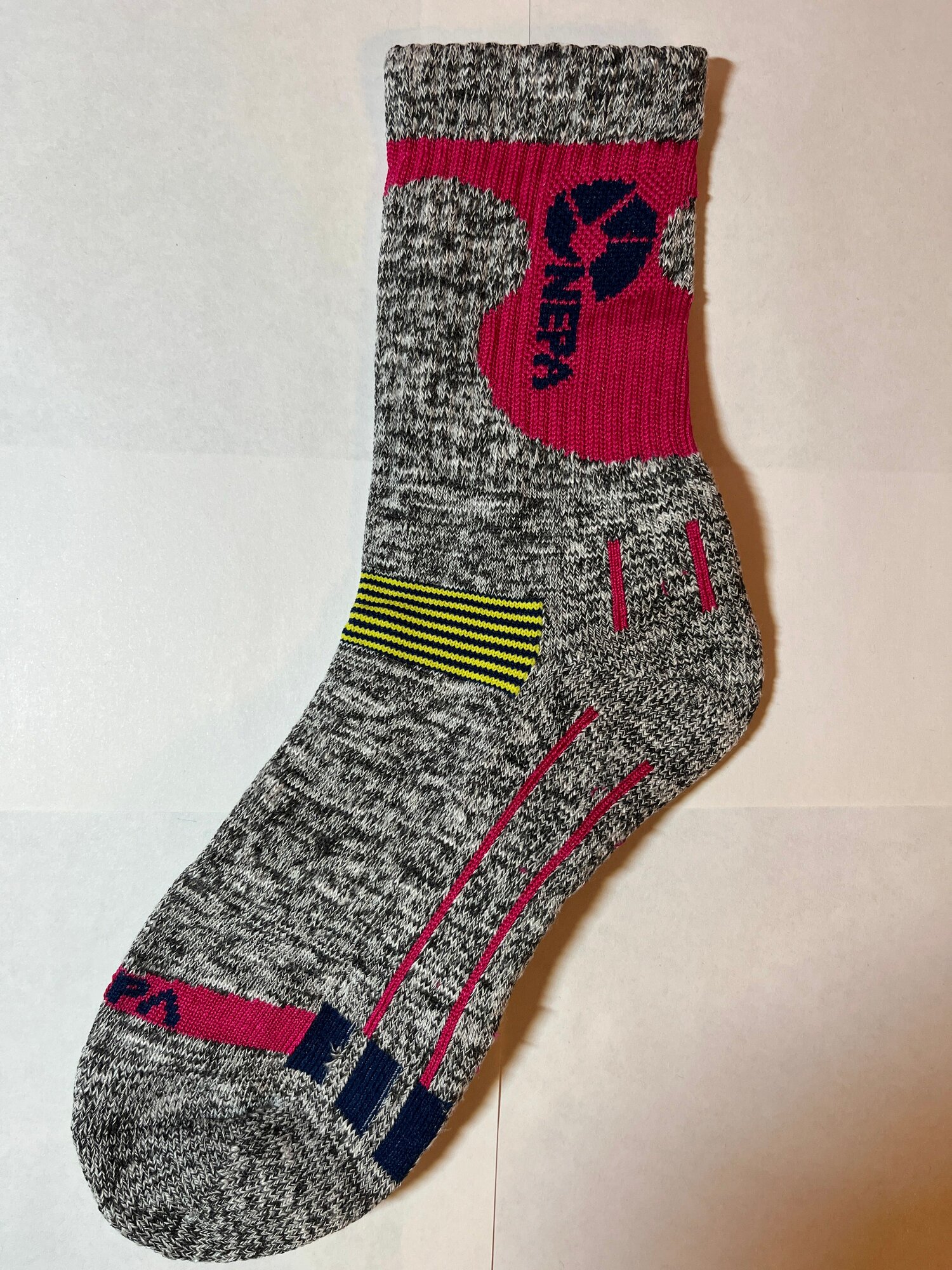 Носки NEPA, размер 24, серый, розовый, желтый