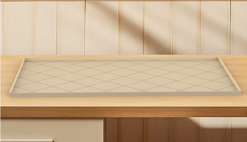 Поддон гигиенический под мойку силиконовый, 101.59cm*55.87cm，бежевый