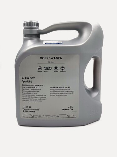 Изображение товара Масло моторное Volkswagen Special G SAE 5W-40 G 052 502, 5 литров