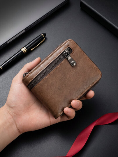 Кошелек , фактура гладкая, коричневый — фото 1