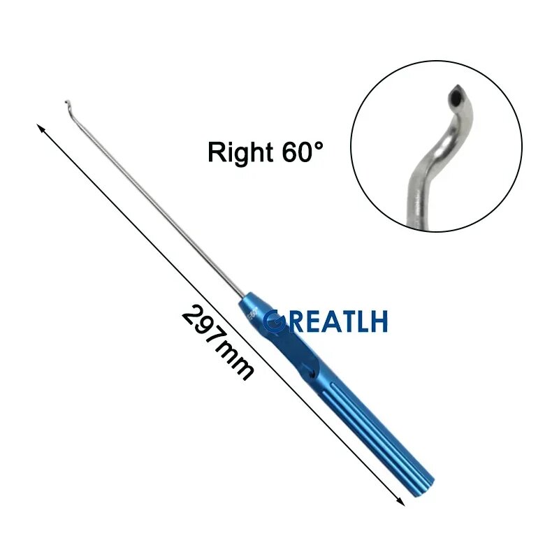 Ортопедический вращающийся крючок для швов GREATLH right 60 degree