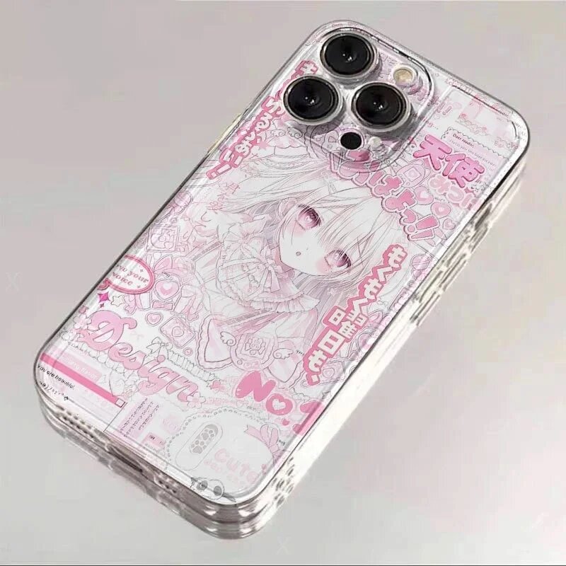 Нежно-розовый аниме-чехол с подсветкой для Samsung S26 S25 S24 S23 S22 T-413HKX617A2, Samsung S25 FE