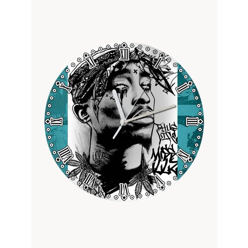 Настенные часы УФ музыка (2 pac, Тупак Шакур) - 1182