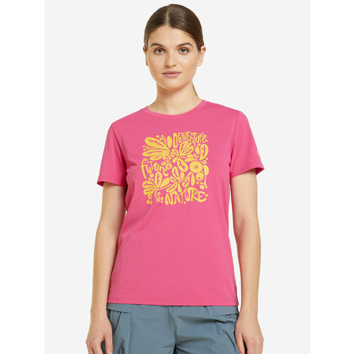 фото Футболка outventure women's hiking t-shirt, размер 48, малиновый
