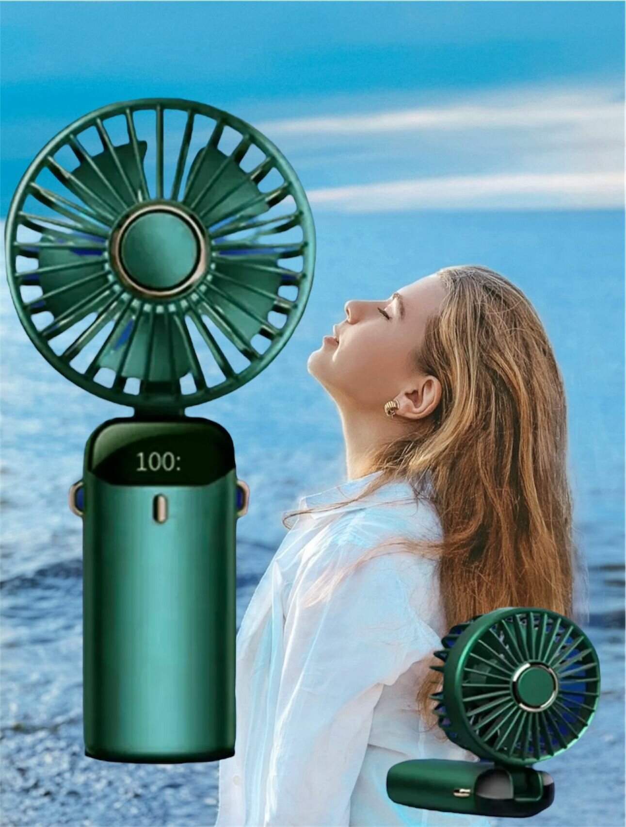 Мини вентилятор ручной портативный