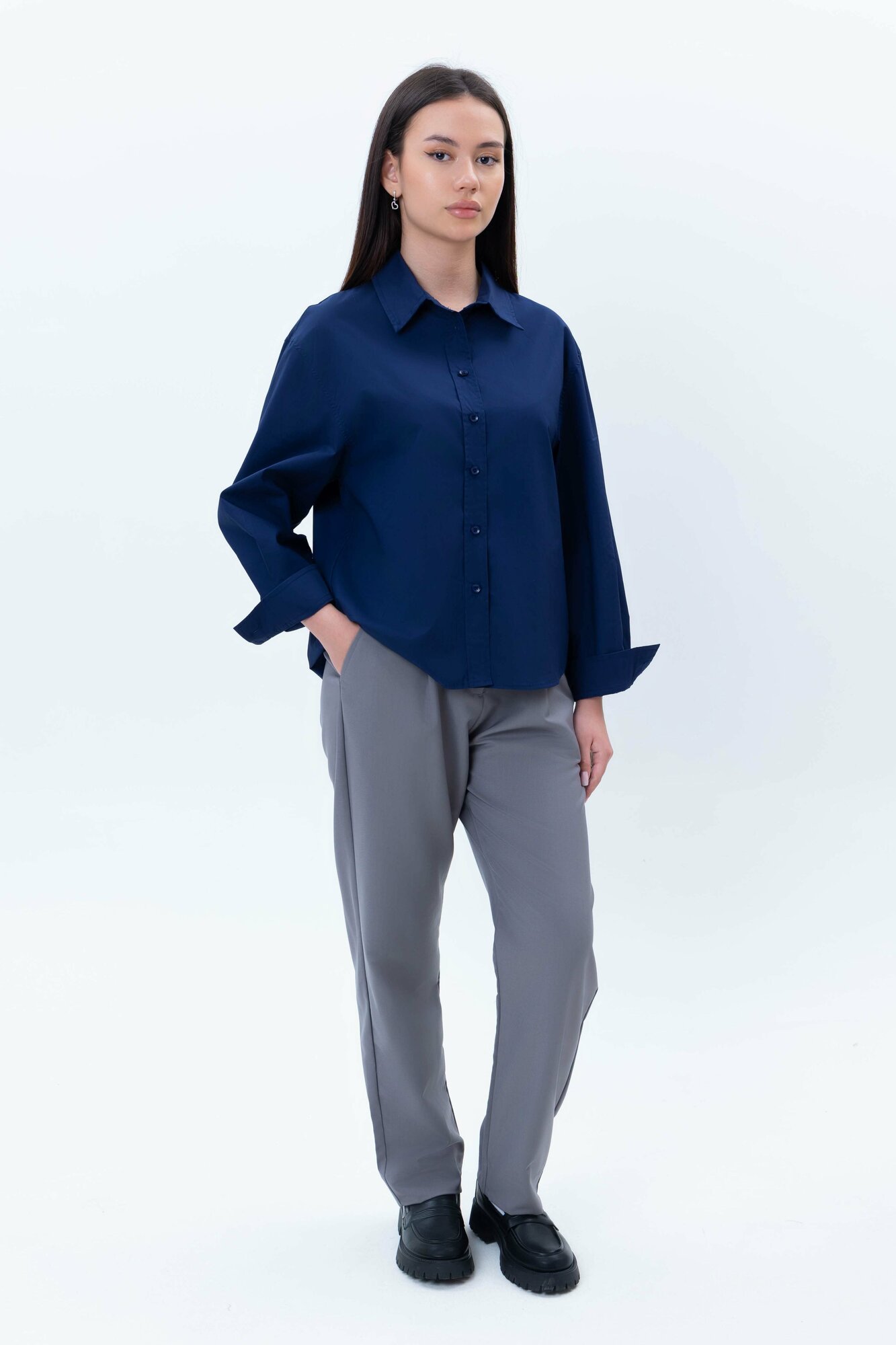 Блуза TERRA PRO, размер XS, navy — фото 1