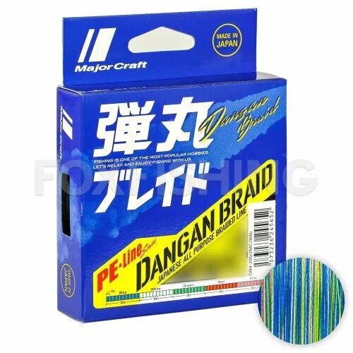 Плетёный шнур Major Craft Dangan Braid X4 200м 06PE MULTICOLOR