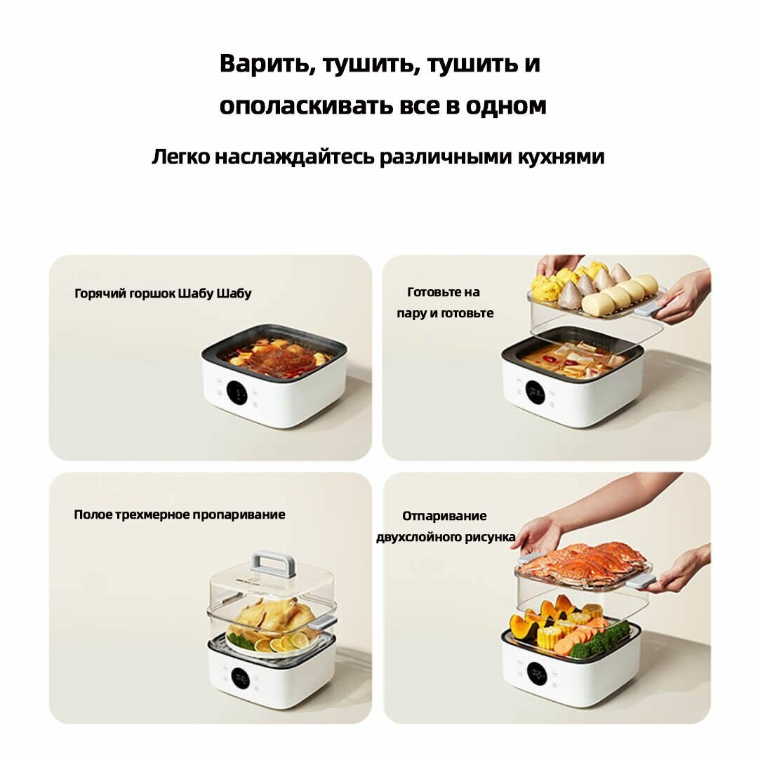 Изображение Xiaomi Пароварка электрическая MES02, белый