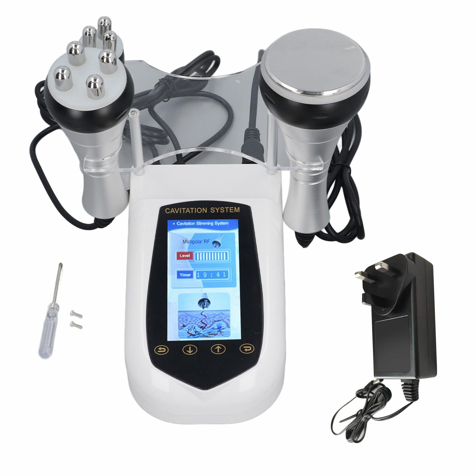 Аппарат для кавитации K RF 110-240 В, омоложение кожи, укрепление тела, коррекция фигуры, косметический массажер для лица, против жира, домашнее использование, британский стандарт