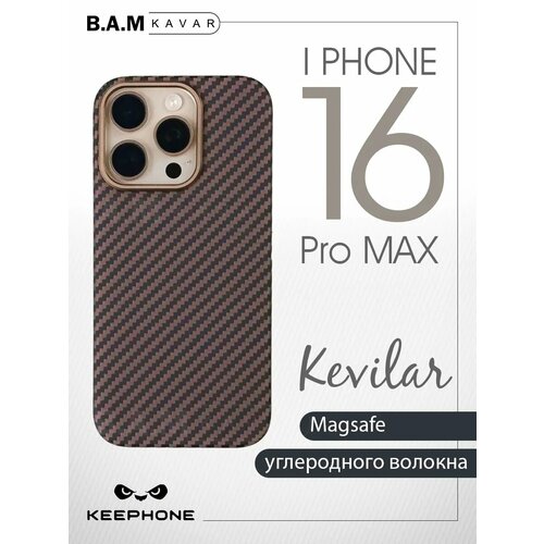 фото Kарбоновый чехол на iphone 16 pro max кевлар с magsafe wiwu