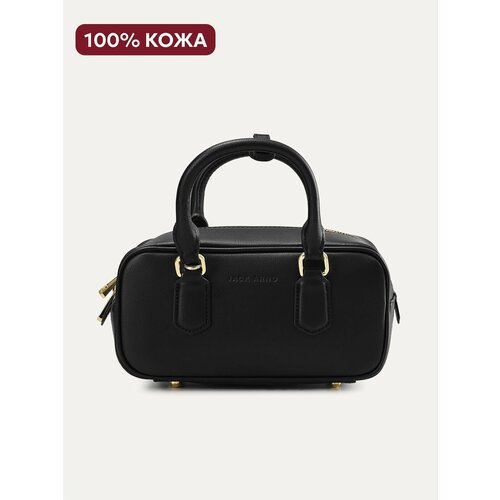 Сумка кросс-боди JACK ARNO, фактура матовая, черный