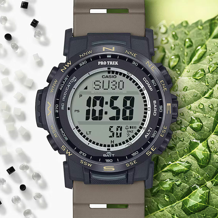 Наручные часы CASIO Pro Trek, хаки, серый, черный — фото 1
