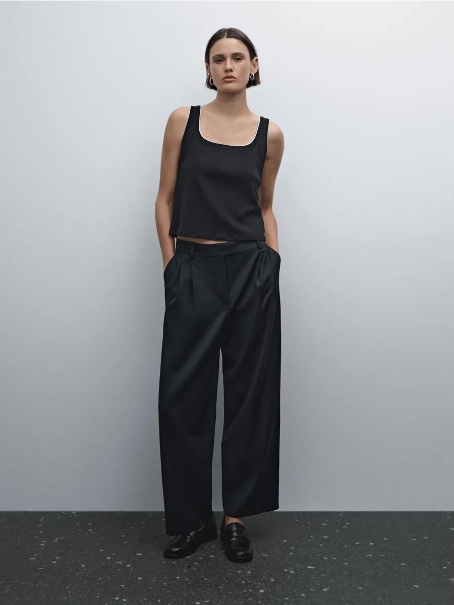 Футболка Massimo Dutti, размер S, черный
