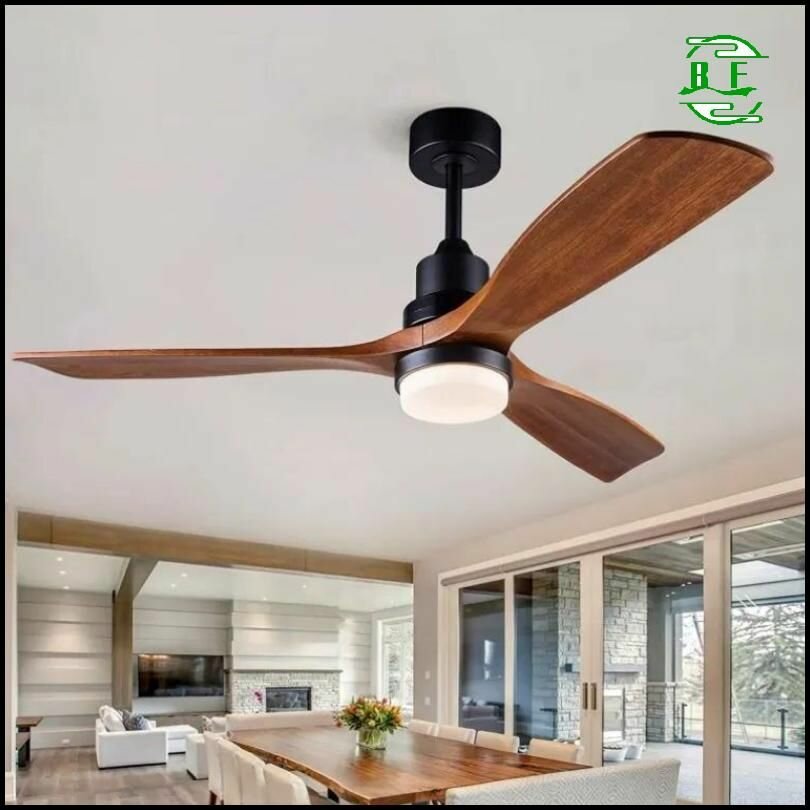 Минималистский трехстворчатый веерный светильник из массива дерева в цвете черный орех 106 см трехцветный светильник-BF -hz