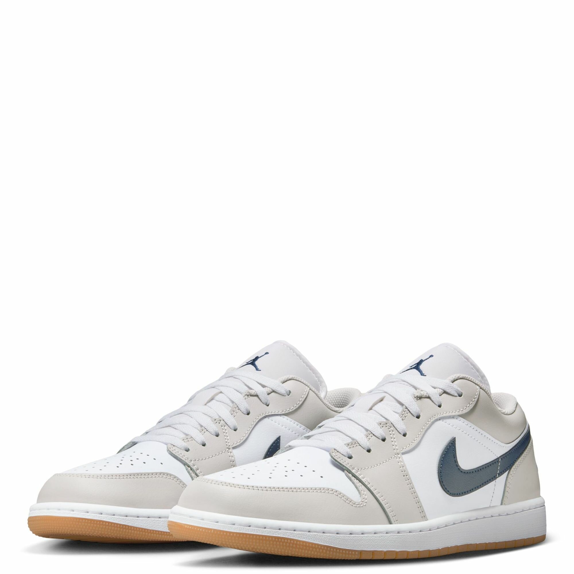 Кроссовки NIKE Air Jordan 1 Low, размер 42, белый, серый, синий