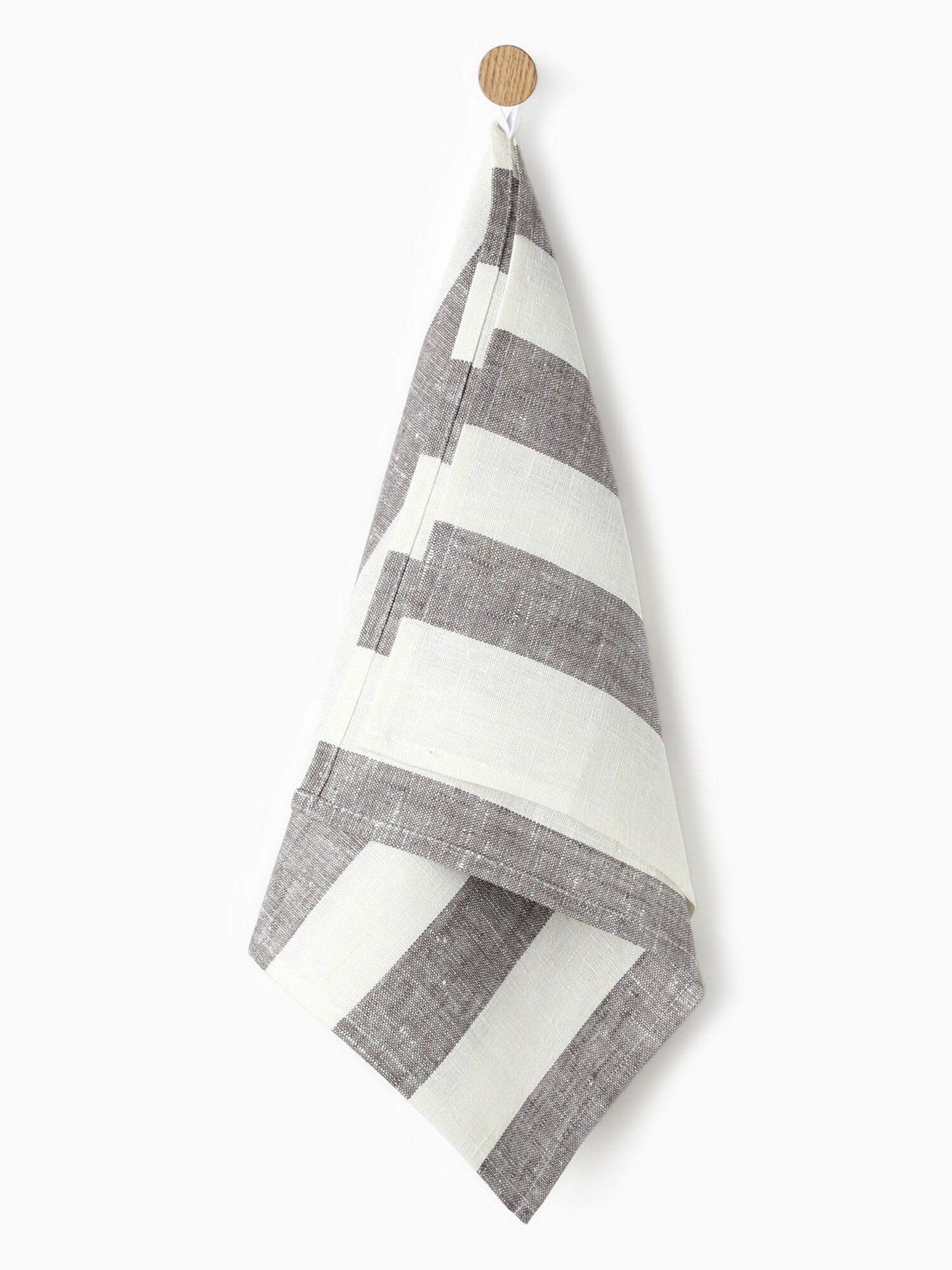 Полотенце кухонное 40х70, Этель "Graphite" цвет белый/серый, 100% лён — фото 1