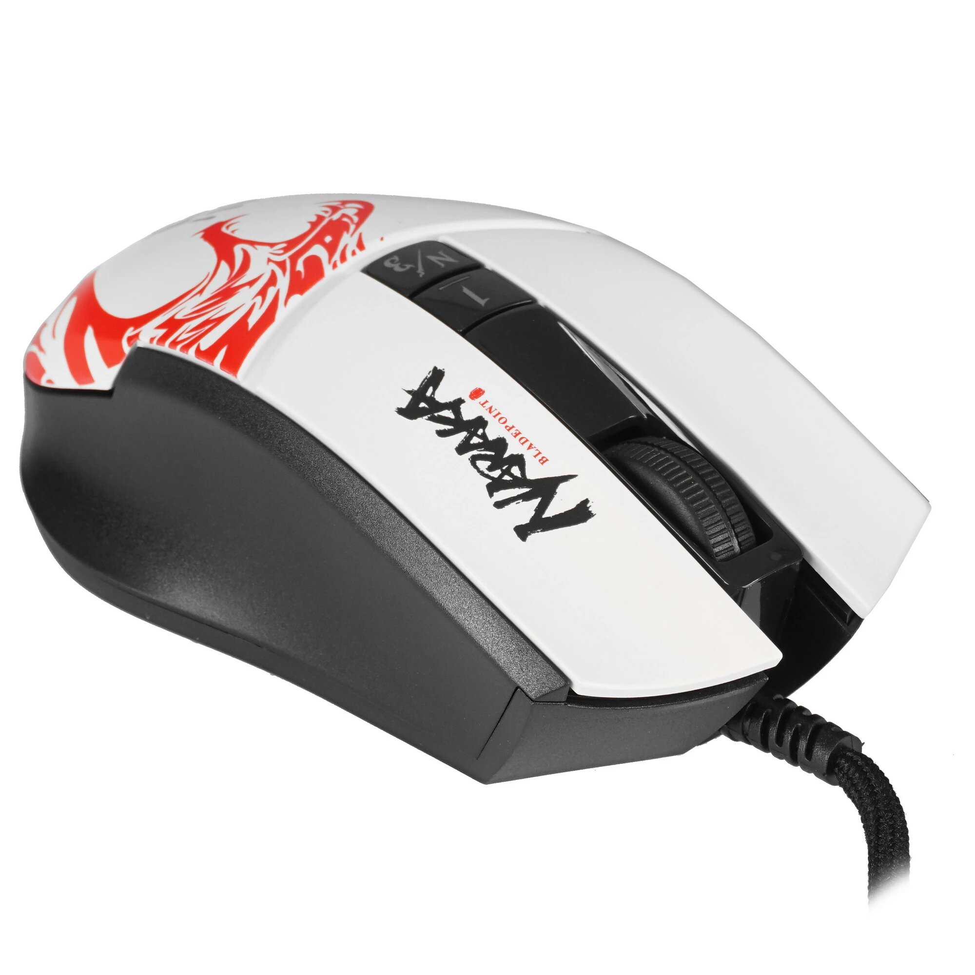 Мышь проводная A4Tech Bloody L65 Max Naraka [L65 MAX NARAKA] белый, 12000 dpi, светодиодный, USB Type-A, кнопки - 7 — фото 1