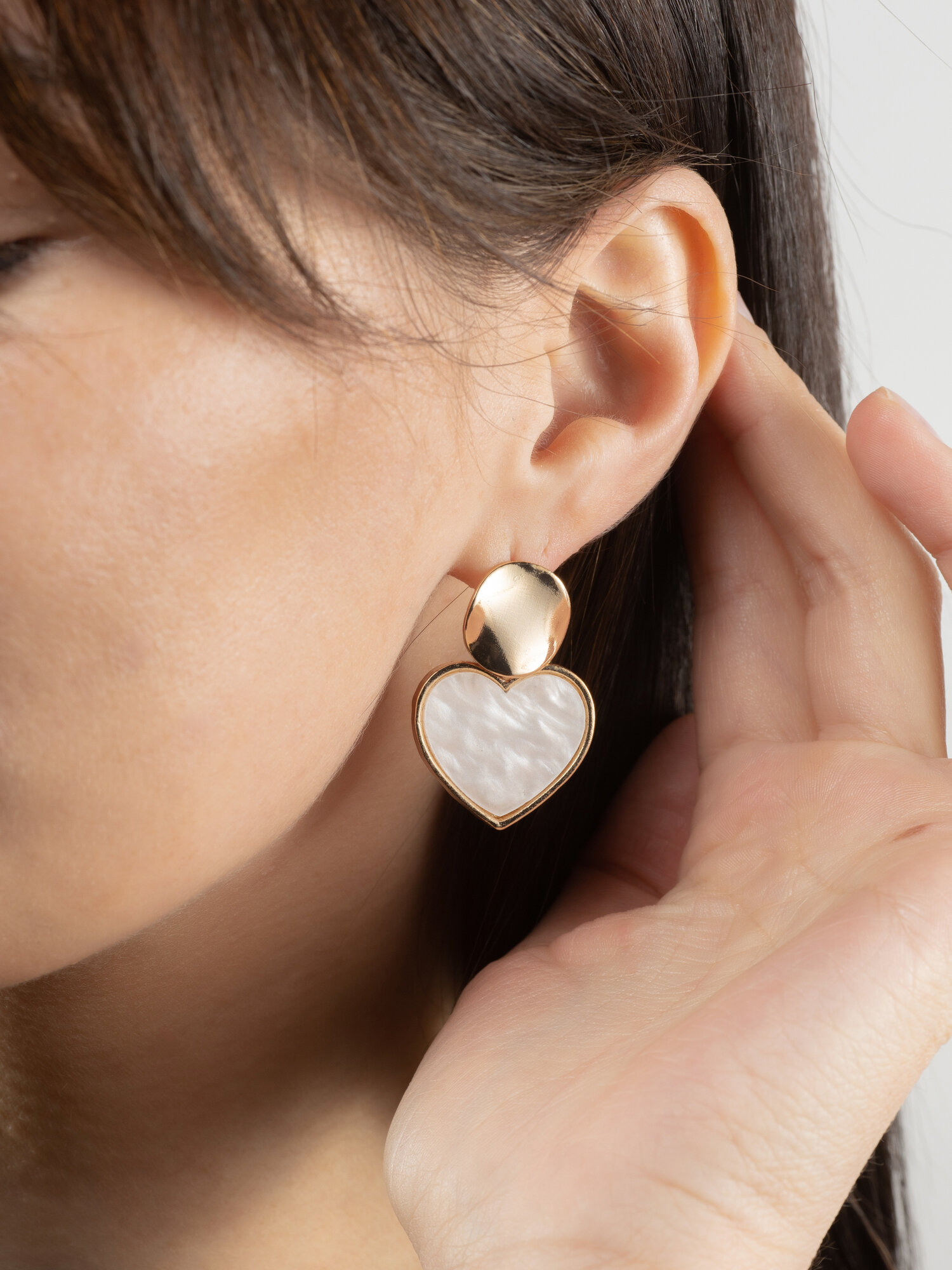 Серьги D'Mari, перламутр, золотистый — фото 1