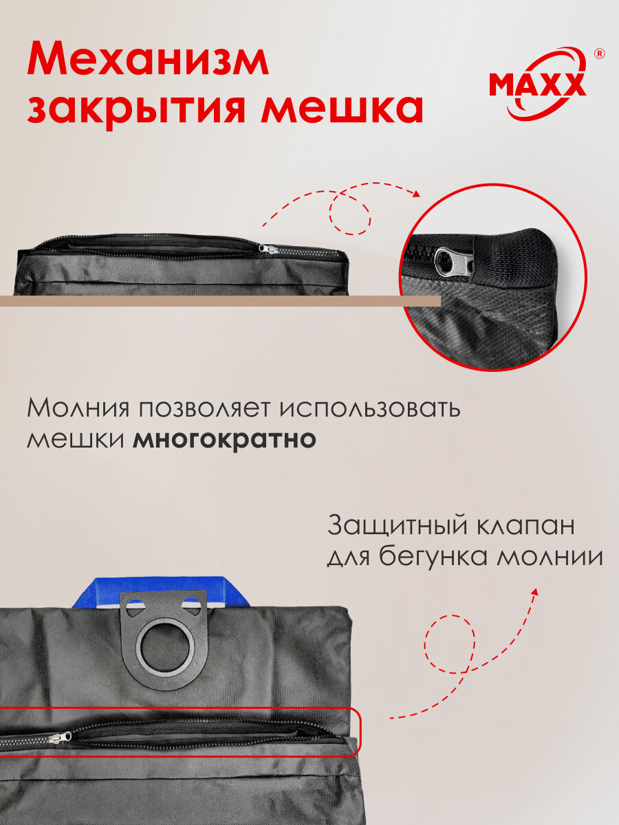 Мешок - пылесборник PRO многоразовый на молнии для пылесоса BOSCH GAS 25 L Professional — фото 1