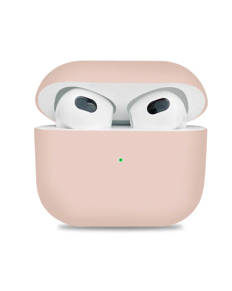 Чехол силиконовый Case Protection для наушников AirPods 3, песочно-розовый