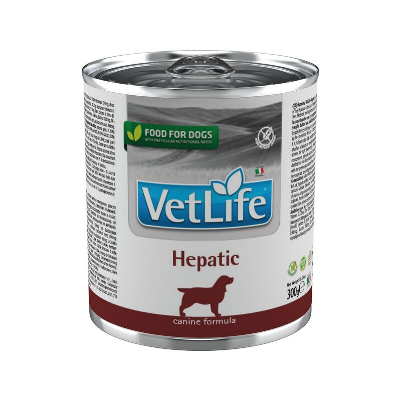 Farmina Vet Life Dog Hepatic влажный корм для взрослых собак при заболеваниях печени, в консервах 300 г