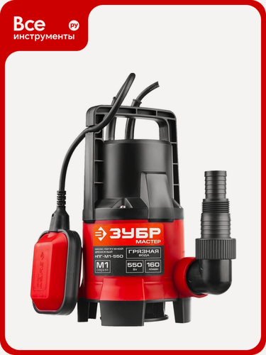 Изображение товара Погружной дренажный насос ЗУБР НПГ-М1-550