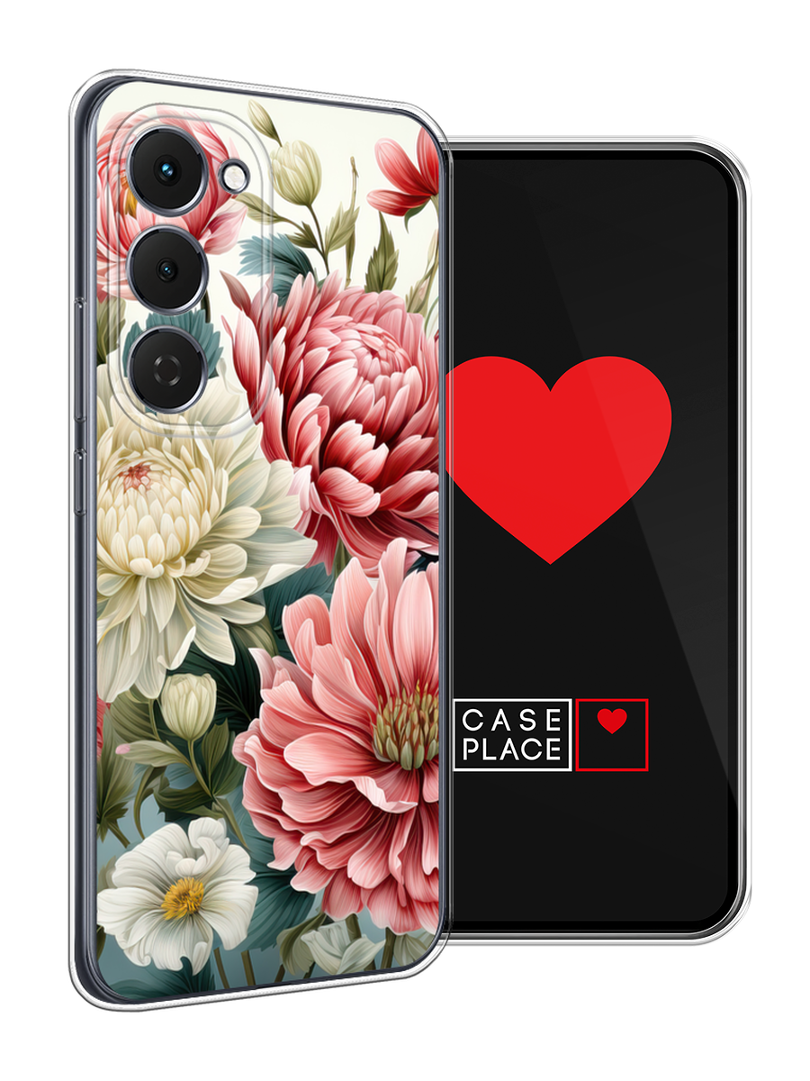 Чехол на Tecno Spark 40 Pro+ / Текно Спарк 40 Про+ с принтом Садовые цветы рисунок — фото 1