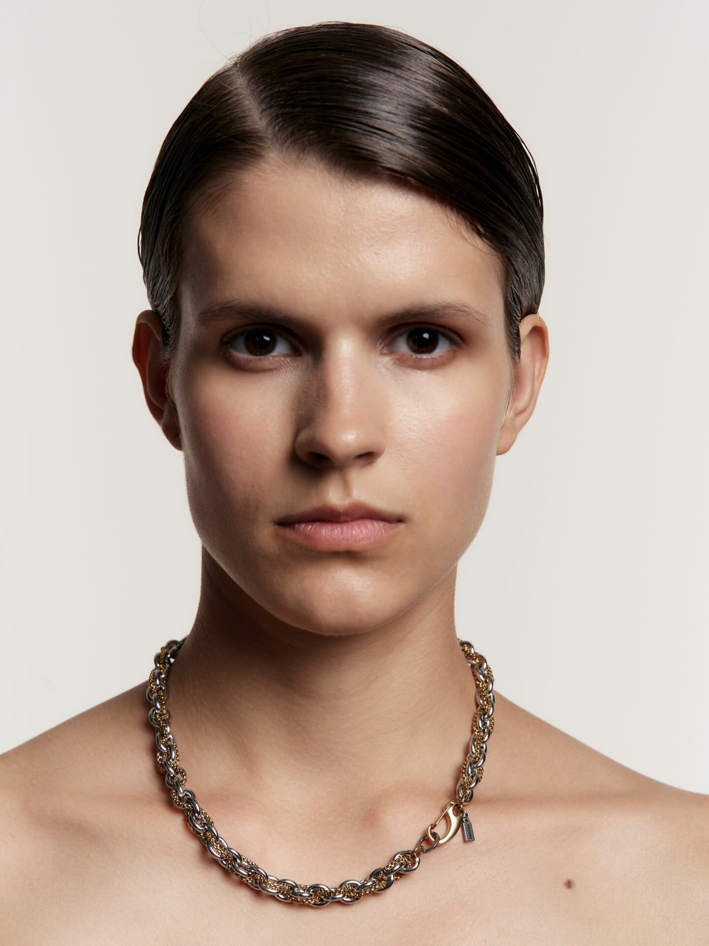 Чокер RESURS, длина 46 см, серебряный, золотой — фото 1