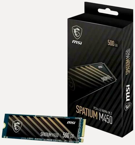 Изображение товара SSD накопитель MSI M.2 SPATIUM M450 500 Гб PCIe 4.0 (S78-440K380-P83)