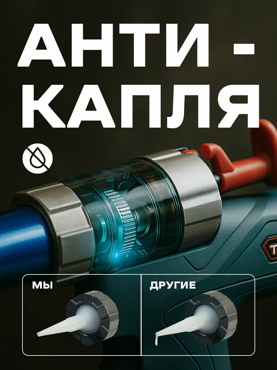 Пистолет для герметика аккумуляторный TOOLARD TYSG-2142 — фото 1