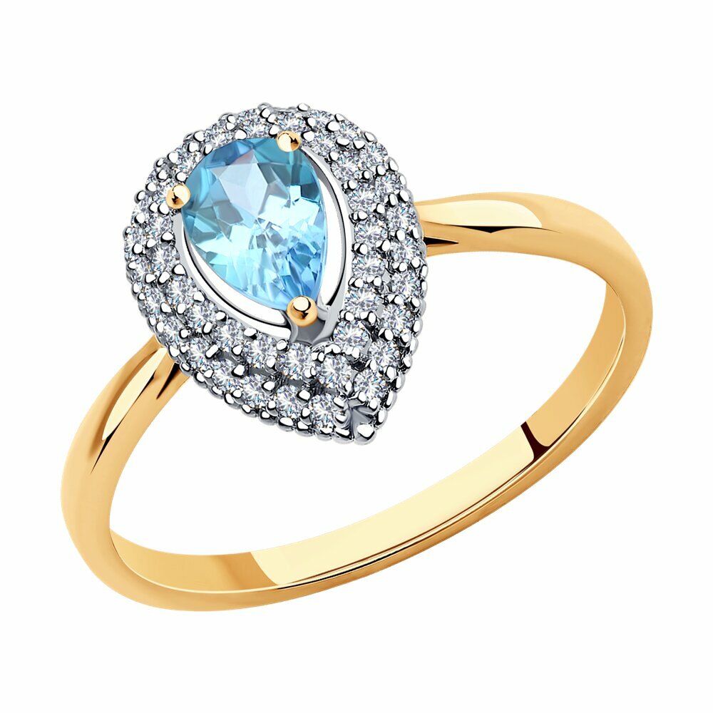 Кольцо, красное золото, 585 проба