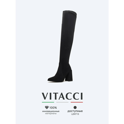 фото Ботфорты vitacci, размер 36, черный