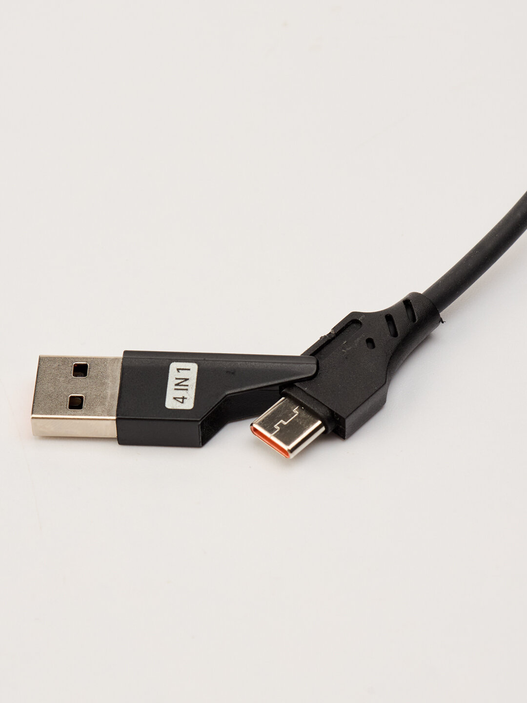 Кабель для зарядки 65W 4 в 1, iPhone, Samsung, Redmi, Type-C, Lightning — фото 1