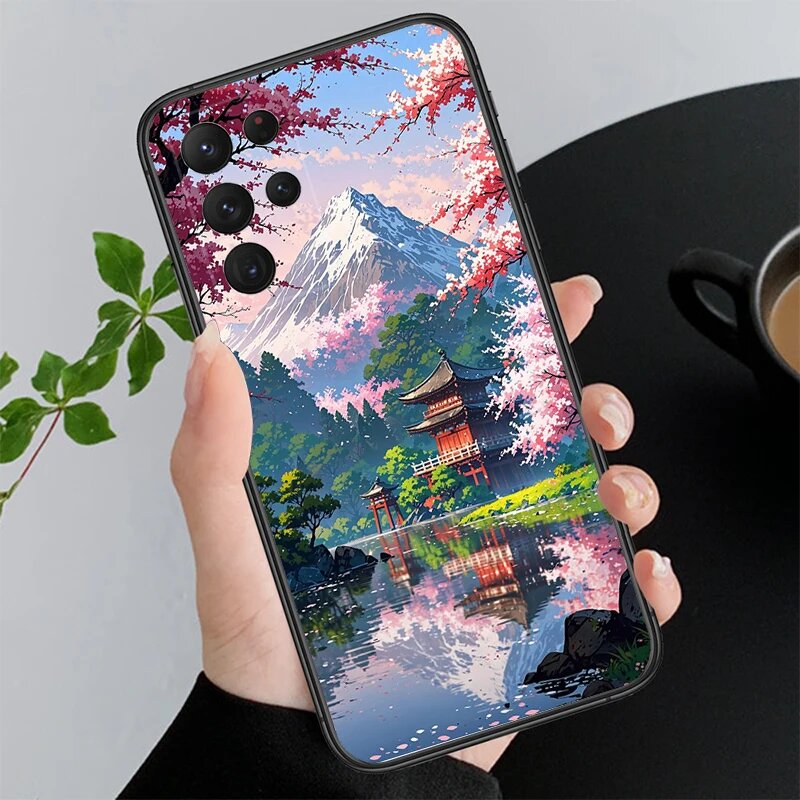 Чехол японских стилей Scenary Landscape для Samsung Galaxy A15 A35 A55 A52 A53 A54 A33 A34 A25 A05S A16 A14 A05 A51 A52S A71, TM255190086, A54