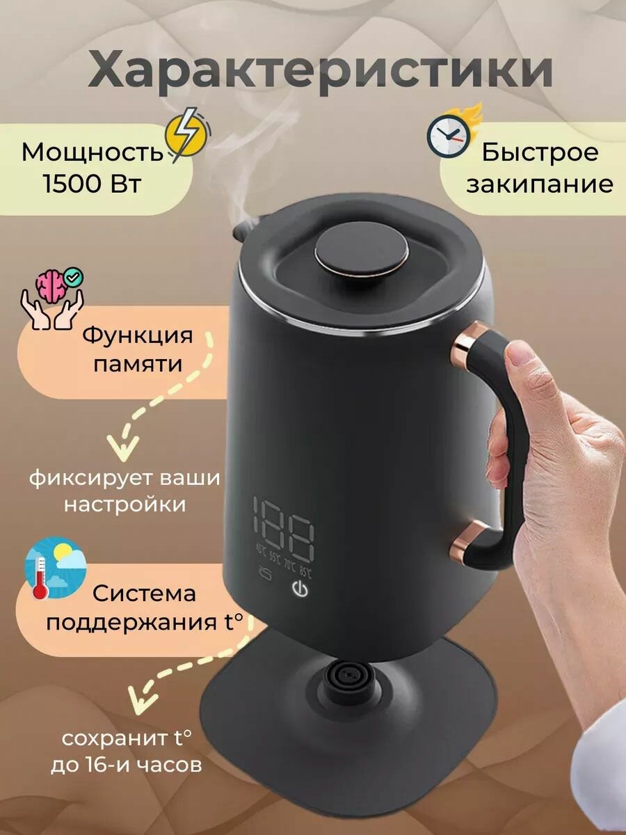 Картинки Электрический чайник Xiaomi-fbn6521132, черный