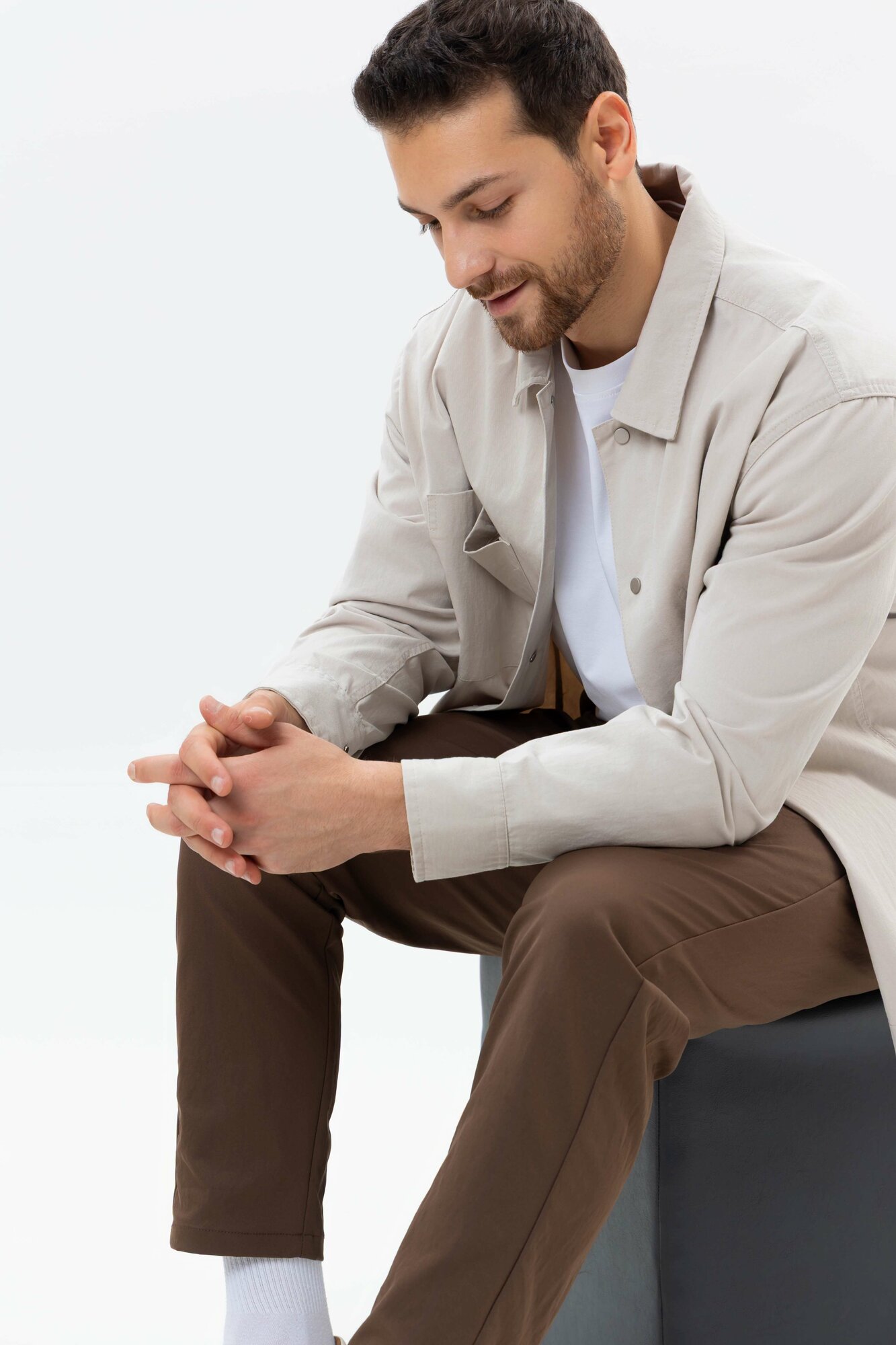 Брюки джоггеры TERRA PRO, размер 32, brown — фото 1