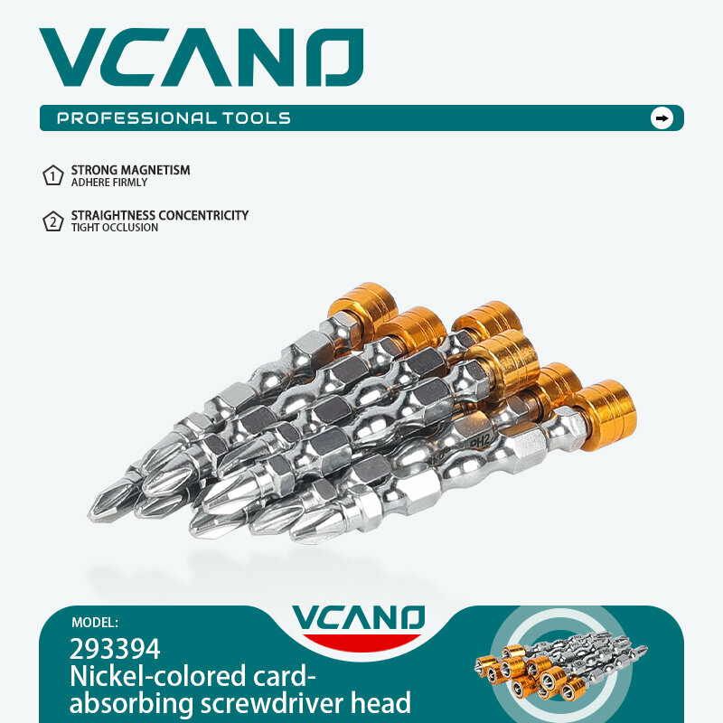 Набор бит "Vcano" 65 мм, 10 шт – магнитные насадки для дрели