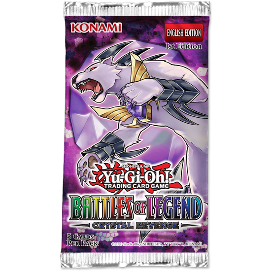 Настольная игра Yu-Gi-Oh - бустер выпуска Battles of Legens Crystal Revenge на английском языке
