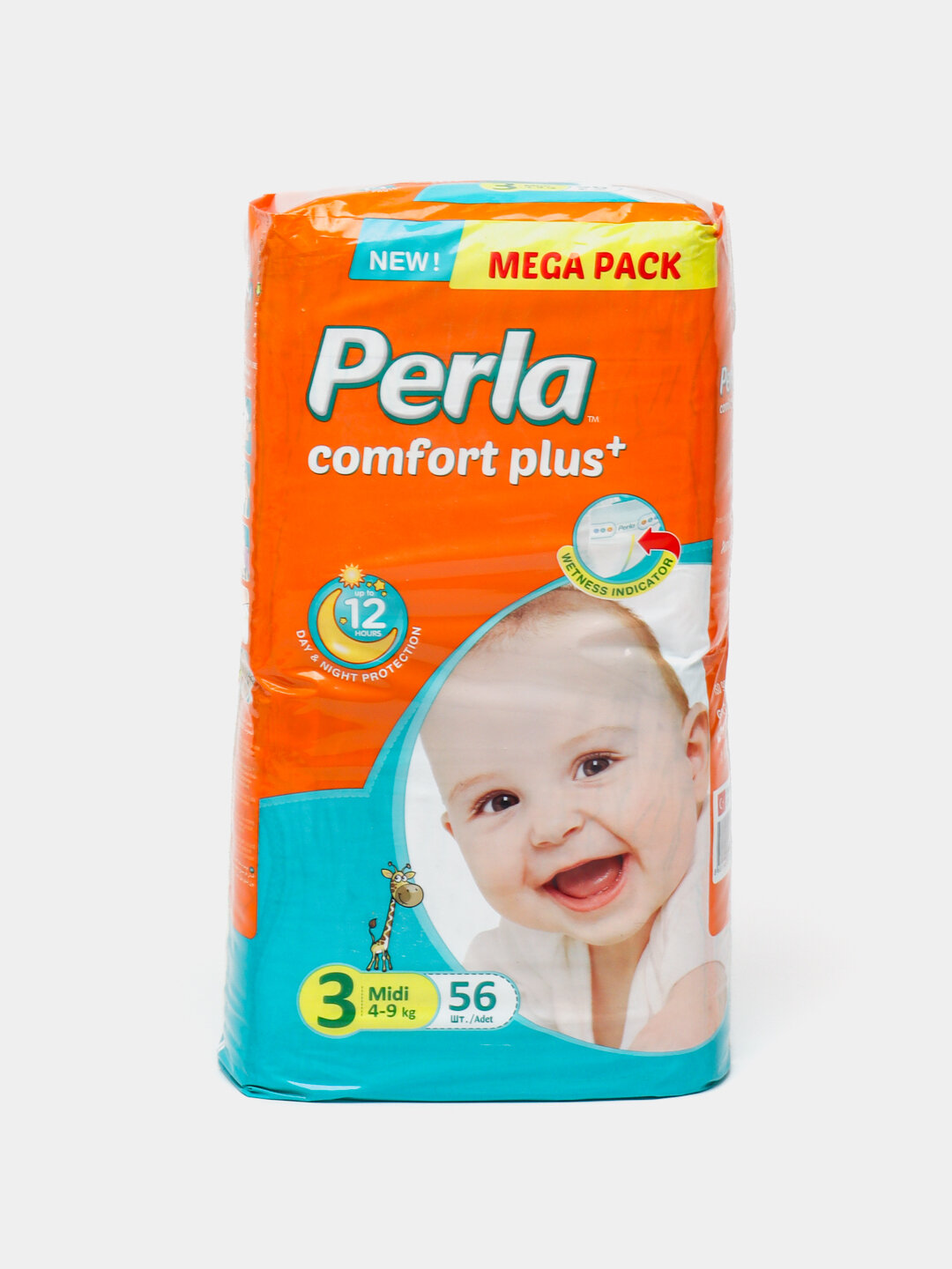 Подгузники Perla Camfort Plus Mega Pack размер №3 для детей 4-9 кг, упаковка 56 штуки — фото 1