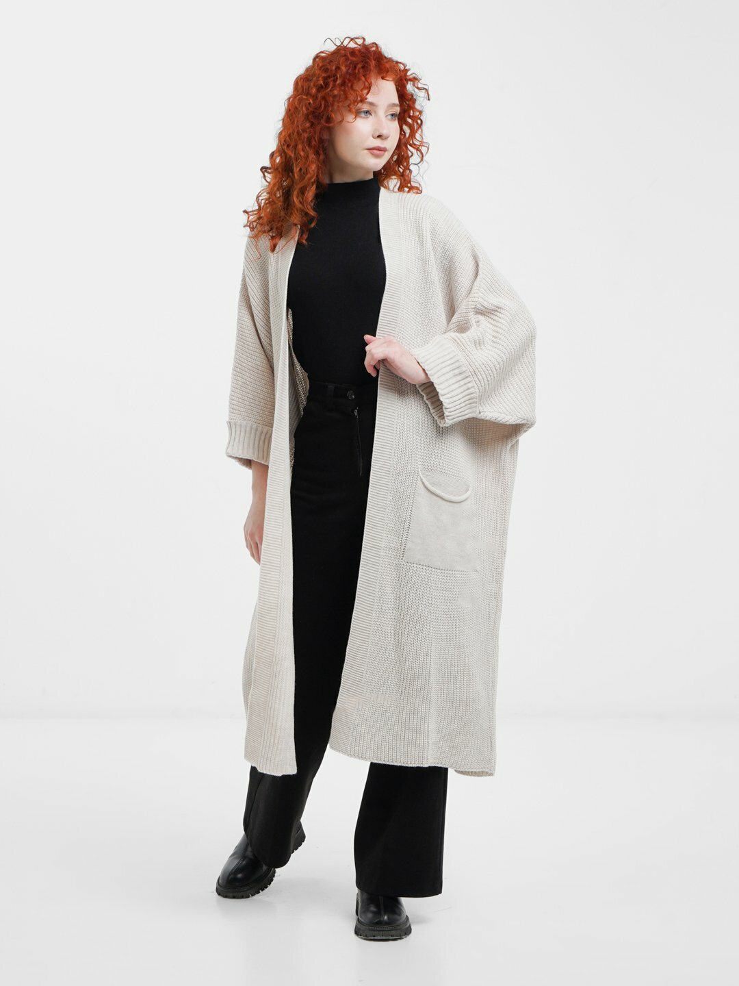 Кардиган Didov TRIKO 7003, размер 46-60, светло-бежевый — фото 1