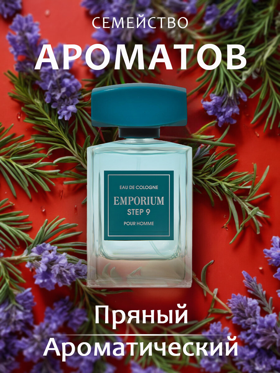 Одеколон Step 9 от Emporium, мужской, древесный, восточный, аромат, 100 мл — фото 1