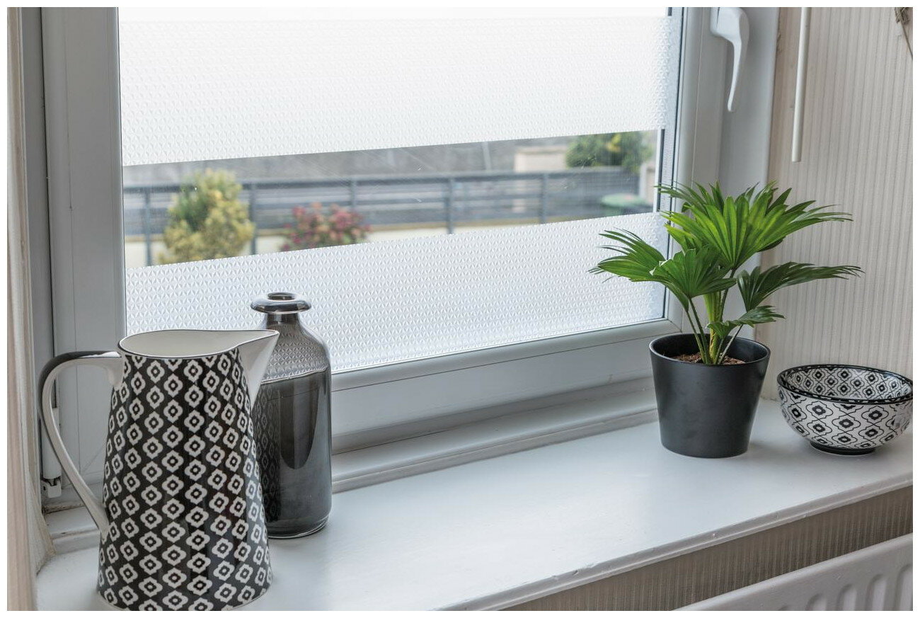 0337-346 D-C-fix 0.45х2.0м Пленка самоклеящаяся Витраж Степс геометрия бесцв — фото 1