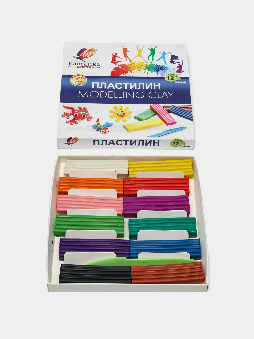 Пластилин детский "Классика" детский 12 цветов