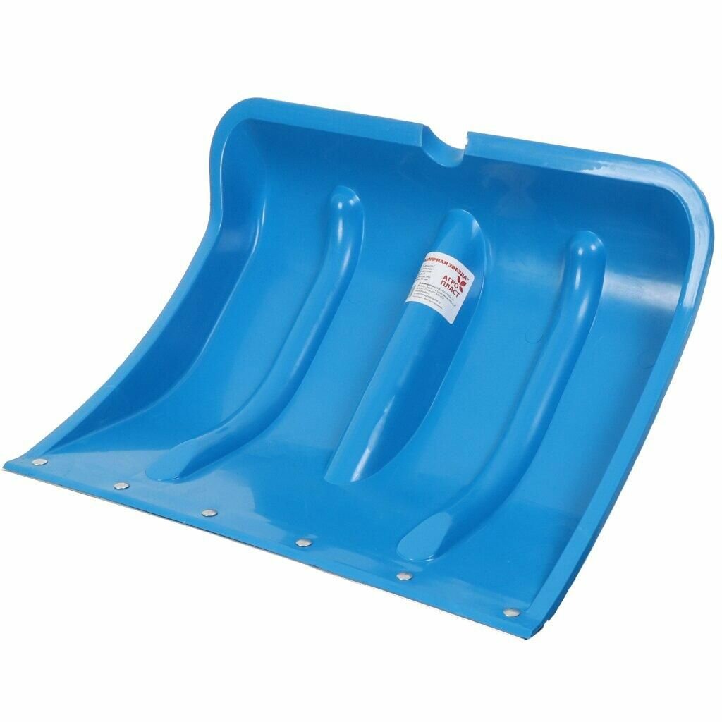 Лопата для снега Агропласт пластик оцинкованная планка 400х500 мм без черенка толщина 36 мм