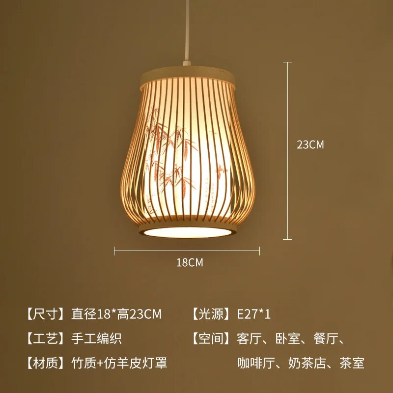 Бамбуковая художественная бамбуковая люстра в китайском стиле  креативная бамбуковая люстра в стиле Дзен для чайного дома  ресторана  отеля  магазина  В и б  фонарь из бамбука  No bulb  E
